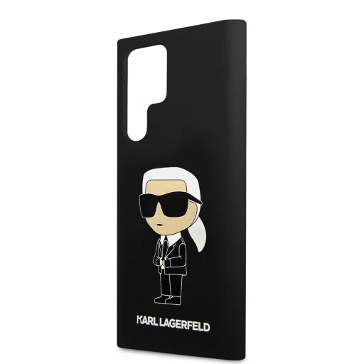 Samsung Galaxy S24 Ultra Karl Lagerfeld Liquid Silicone Ikonik NFT tok fekete (KLHCS24LSNIKBCK) - 3