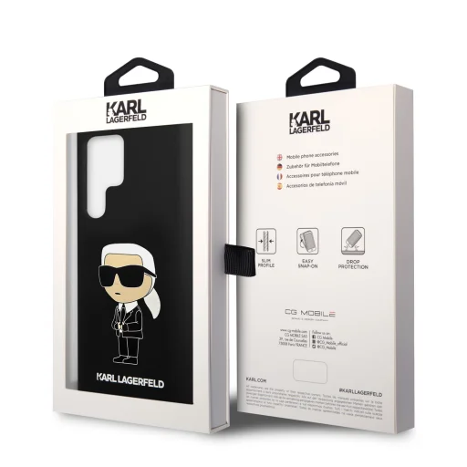 Samsung Galaxy S24 Ultra Karl Lagerfeld Liquid Silicone Ikonik NFT tok fekete (KLHCS24LSNIKBCK) - 4