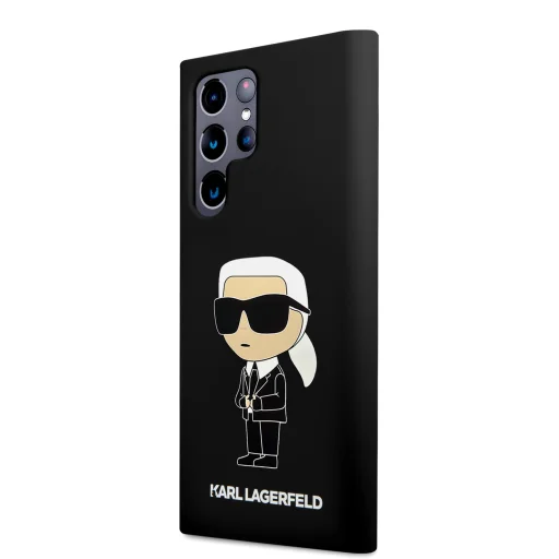 Samsung Galaxy S24 Ultra Karl Lagerfeld Liquid Silicone Ikonik NFT tok fekete (KLHCS24LSNIKBCK) - 7
