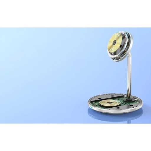 Choetech 2 az 1-ben MagSafe mágneses vezeték nélküli töltőállvány fehér - 3