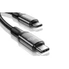 Rocoren USB-C - USB-C Retro Series 1m 240W gyorstöltő kábel (szürke) thumbnail