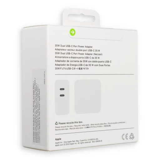 Originálna Apple 35W dvojportová USB Type-C sieťová nabíjačka (MW2K3ZM/A) - 3