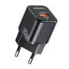 Rocoren hálózati töltő adapter MiniGaN USB-C, USB, 20W (fekete) thumbnail