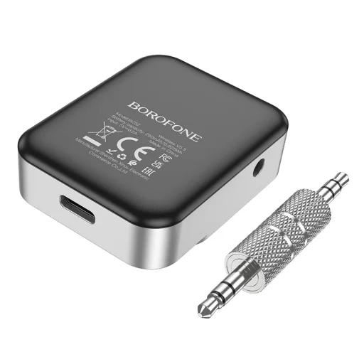 Borofone AUX BC52 Audio adapter Bluetooth vevő ezüst - 4