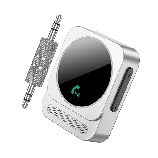 Borofone AUX BC52 Audio adapter Bluetooth vevő ezüst - 5