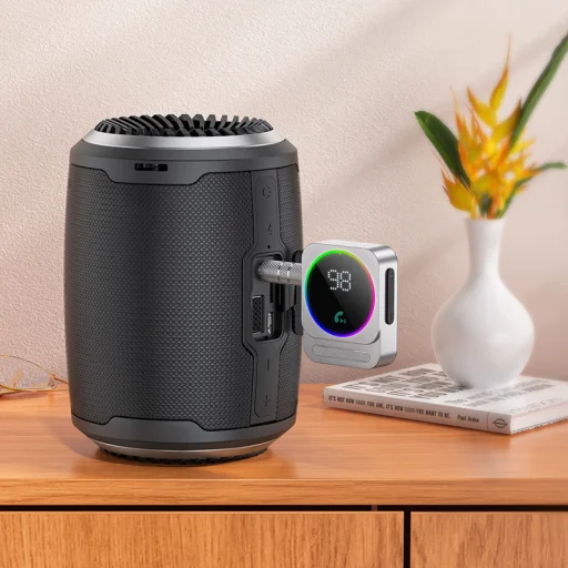 Borofone AUX BC52 Audio adapter Bluetooth vevő ezüst - 7