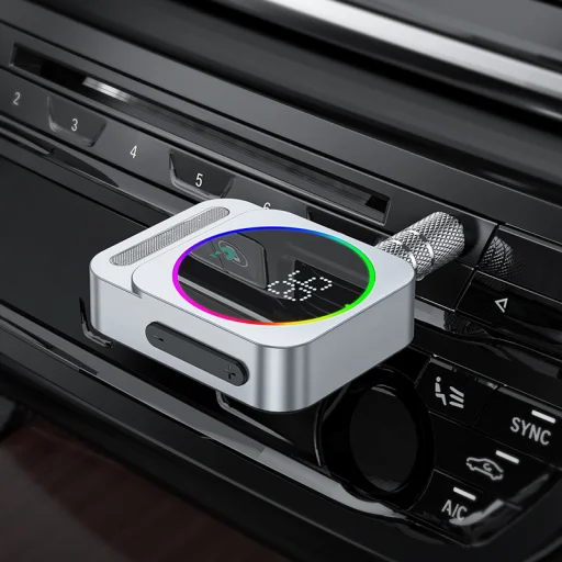 Borofone AUX BC52 Audio adapter Bluetooth vevő ezüst - 8