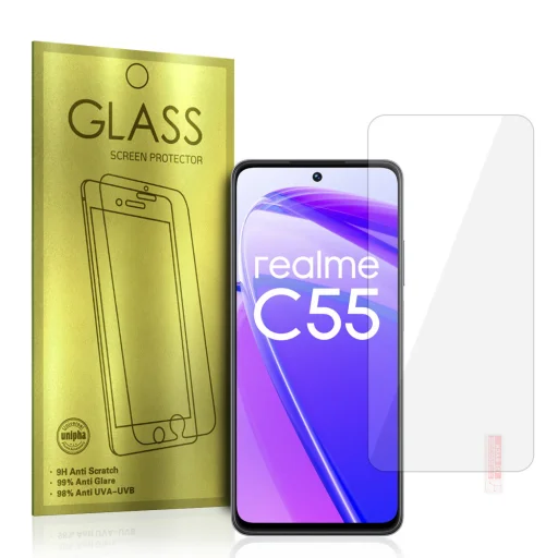 REALME C55 Glass Gold Kijelzővédő Üvegfólia - 1