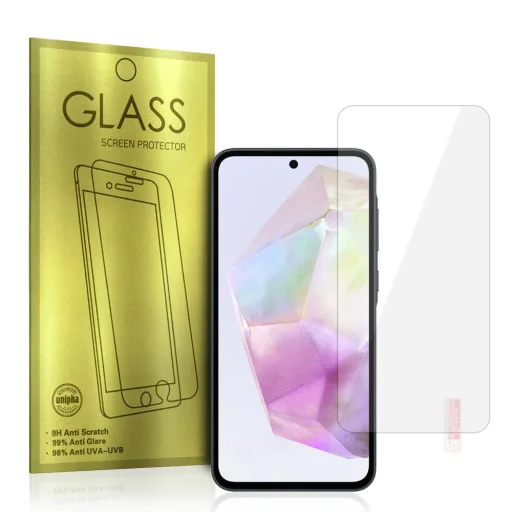 Samsung Galaxy A35 5G/A55 5G Glass Gold kijelzővédő üvegfólia - 1