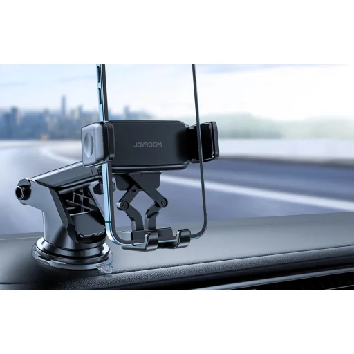 Joyroom Univerzális autós telefontartó műszerfalra állítható karral fekete (JR-ZS283B) - 3
