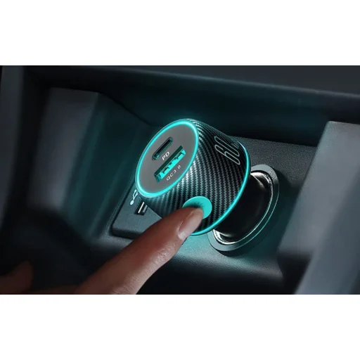  Joyroom CCN01 szivargyújtós autós töltő 1x USB-A QC3.0, 1x USB-C PD 60W (fekete) - 5