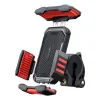 Joyroom JR-ZS265 univerzális fém biciklis és motoros telefontartó fekete-piros thumbnail