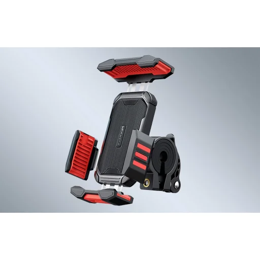 Joyroom JR-ZS265 univerzális fém biciklis és motoros telefontartó fekete-piros - 2