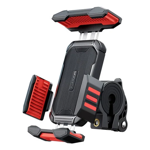 Joyroom JR-ZS265 univerzális fém biciklis és motoros telefontartó fekete-piros - 1
