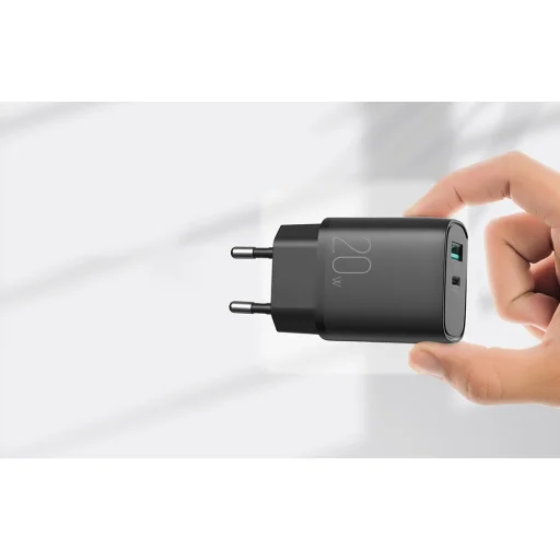 Joyroom gyorstöltő fali adapter USB-A QC 3.0/USB-C PD 20W fehér (L-QP2011) - 7