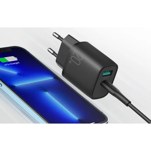 Joyroom gyorstöltő fali adapter USB-A QC 3.0/USB-C PD 20W fehér (L-QP2011) - 4