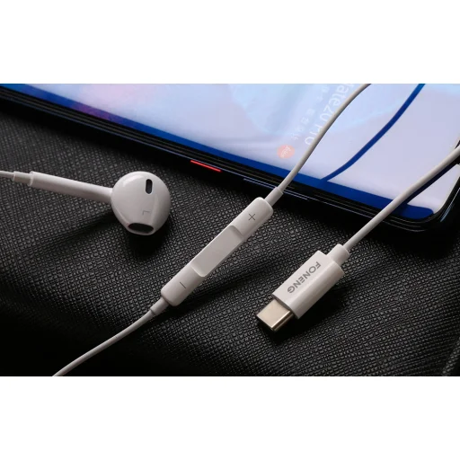 Foneng T15 vezetékes fülhallgató USB-C, 1.2 m (fehér) - 3