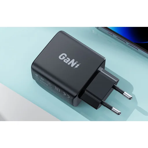 Acefast A49 hálózati töltő adapter, 2x USB-C, 35W PD (fekete) - 7