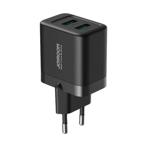 Joyroom JR-TCN01 hálózati töltő adapter 2x USB-A 2.4A fekete - 6