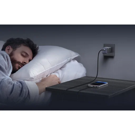 Ugreen Nexode Air 65W hálózati töltő adapter 1x USB-A + 2x USB-C (szürke) - 2