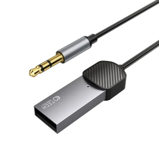 Tech-Protect Ultraboost audio bluetooth 3.5mm jack AUX adapter szürke - 2