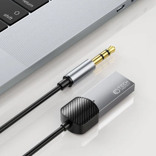 Tech-Protect Ultraboost audio bluetooth 3.5mm jack AUX adapter szürke - 4