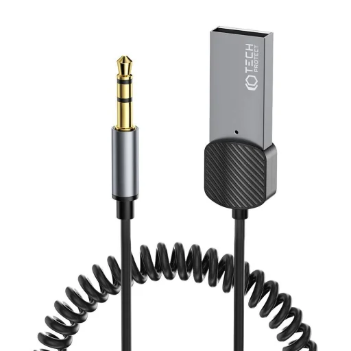 Tech-Protect Ultraboost audio bluetooth 3.5mm jack AUX adapter szürke - 1
