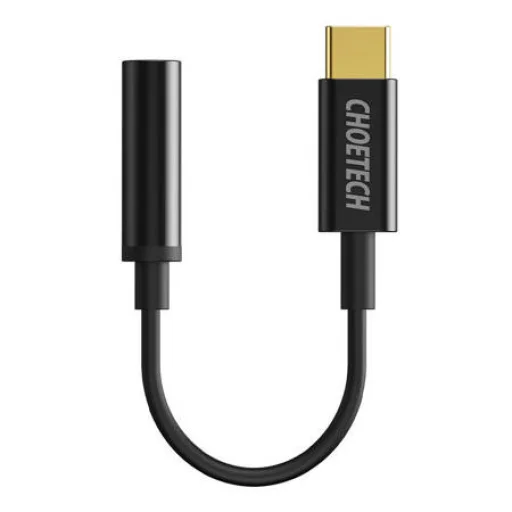 USB-C - Jack 3.5mm Audio Jack adapter Choetech AUX003 USB-C 3,5 mm-es  (fekete) DAC kábel - 2