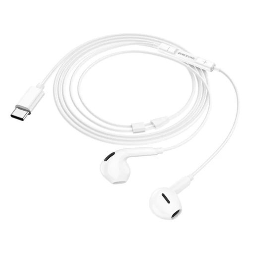 Borofone BM71 Light Song vezetékes fülhallgató mikrofonnal microphone USB Type C fehér - 5