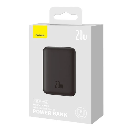 Baseus Magnetic Mini Powerbank, USB-C, 10000mAh, 20W, MagSafe (fekete) - 15