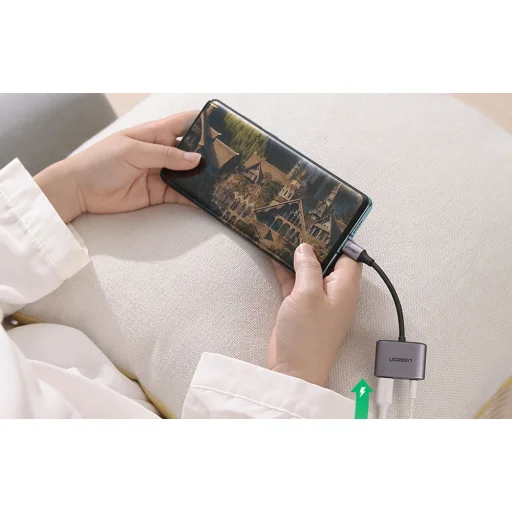 UGREEN CM231 audioadapter USB-C - mini jack 3,5 mm (szürke) - 3