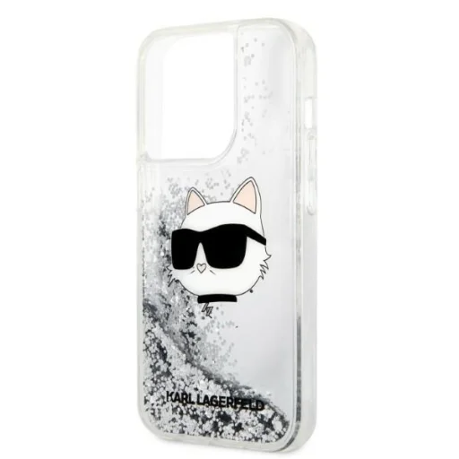 Original Pouch KARL LAGERFELD Glitter Choupette Head KLHCP14XLNCHCS tok iPhone 14 Pro Max ezüst - 6