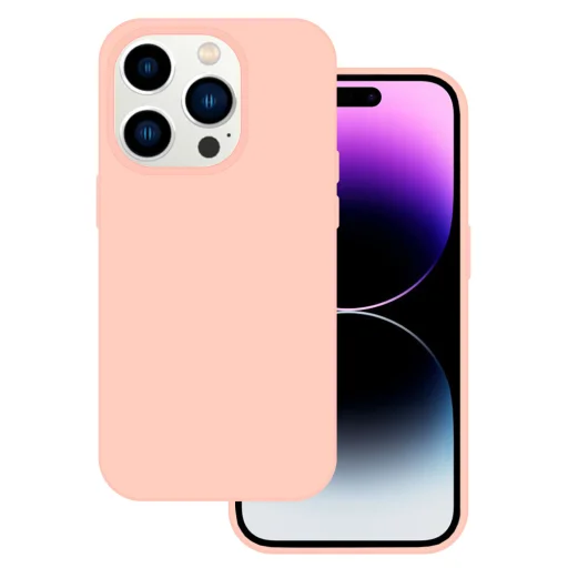 Tel Protect Silicone Premium tok iPhone 14 Pro Max-hoz világos rózsaszín - 1