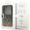 Original Case GUESS - kemény tok Leather 4G Triangle Strass GUHCZF5P4TDPW Samsung Galaxy Z Flip 5 Barna tok thumbnail
