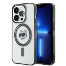  iPhone 15 Pro Max átlátszó Eredeti Tok KARL LAGERFELD IML Choupette`s Head Magsafe KLHMP15XHCHNOTK