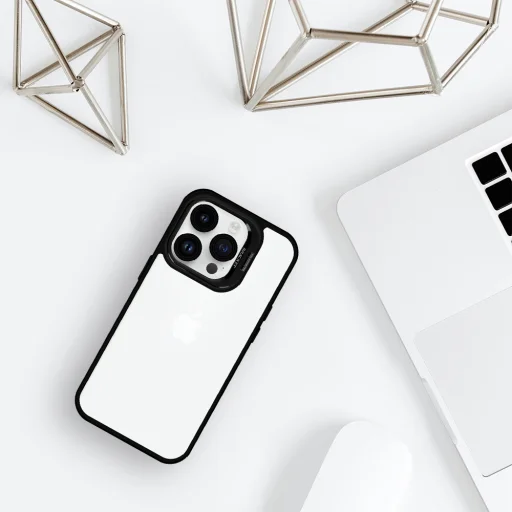 Tel Protect Kitámasztós tok + kamera üveg iPhone 15 Plus fekete - 7