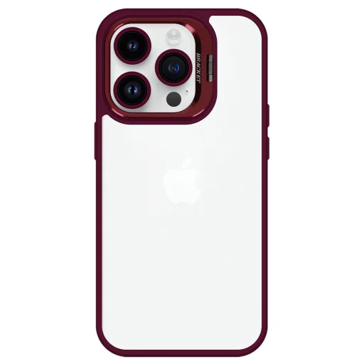 Tel Protect kitámasztós tok + kameravédő üveg (lencsevédő) iPhone 13 Pro Max burgundy - 3