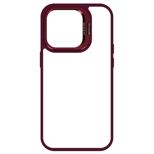 Tel Protect kitámasztós tok + kameravédő üveg (lencsevédő) iPhone 13 Pro Max burgundy - 5