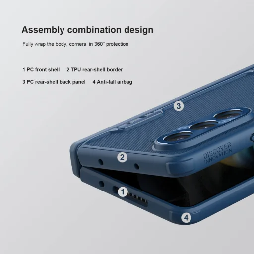 Nillkin Super Frosted Shield Fold tok Samsung Galaxy Z Fold 5 5G zöld (állványos) - 9