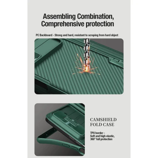 Nillkin CamShield Fold tok Samsung Galaxy Z Fold 5 5G zöld (tolltartóval) - 9