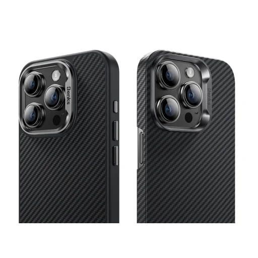  iPhone 15 Plus fekete Benks Etui Magnetic Armor Air Kevlar Metal Frame 600D tok - 7