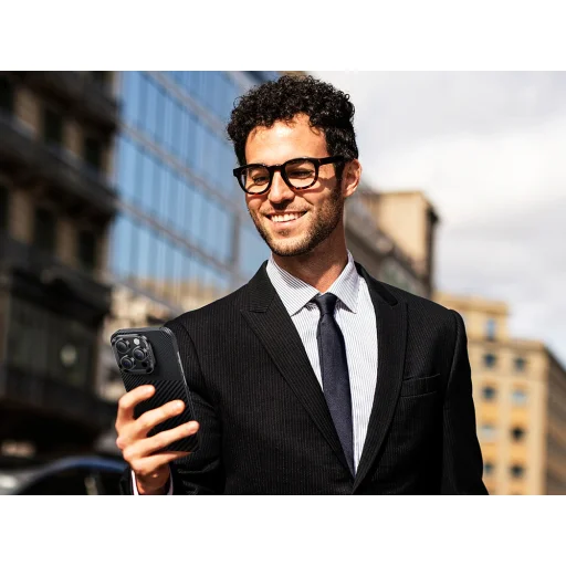  iPhone 15 Pro fekete Benks Etui Magnetic Montage Kevlar 600D+1500D tok - 14