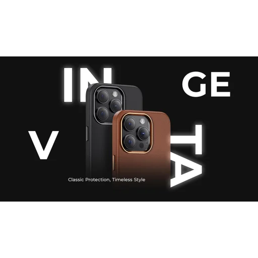  iPhone 15 Pro Max Fekete Benks Magnetic Leather tok - 5