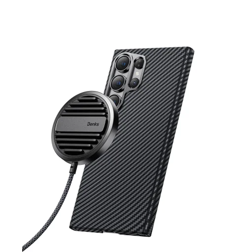  Samsung Galaxy S24 Ultra fekete Benks Etui Magnetic Armor Air Kevlar 600D tok - 5