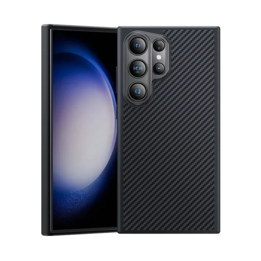  Samsung Galaxy S24 Ultra fekete Benks Etui Magnetic Hybrid Armor Pro 600D Kevlar tok - 1
