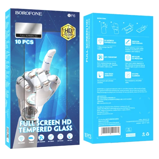 Borofone Edzett üveg BF7 Diamond Armor Teljes Képernyős Anti-spy iPhone 12 Pro Max - 10 darab üvegfólia - 10