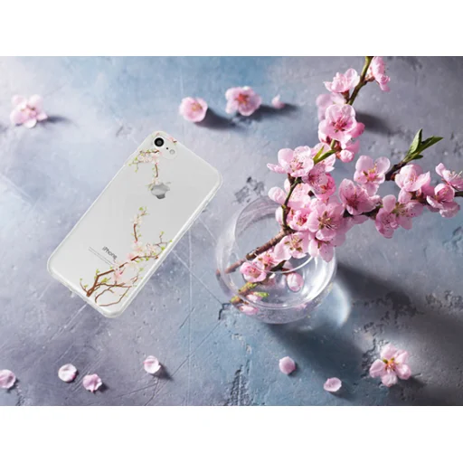 Telone Virágos Szilikon Tok Huawei Y6 (2018) Cherry - 4