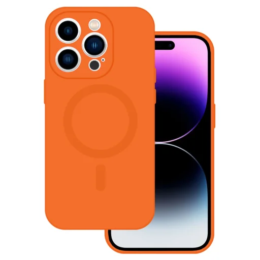 TEL PROTECT MagSilicone tok iPhone 15 Plus narancs - 1