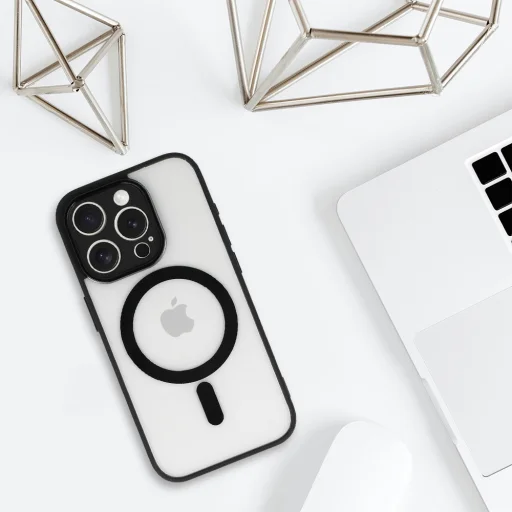 Akril Színű Magsafe Tok iPhone 12 Pro Max fekete - 5