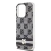Original Case DKNY keménytok IML Checkered Mono Pattern & Printed Stripes MagSafe DKHMP14XHCPTSK iPhone 14 Pro Max fekete tok - 16